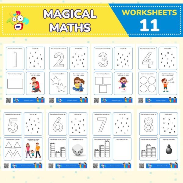 Activity Worksheet for Kids 3 to 4 Years | Covers Phonics, Colors, Numbers, Shapes & More with Early Learning Sheet |Engaging Curriculum Based UKG worksheets - Image 5