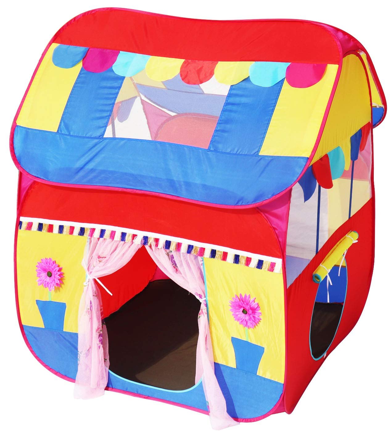 Homecute Foldable Pop Up Hut Type Kids Toys Jumbo Size Play Tent House for Boys and Girls (Big Size Multi)