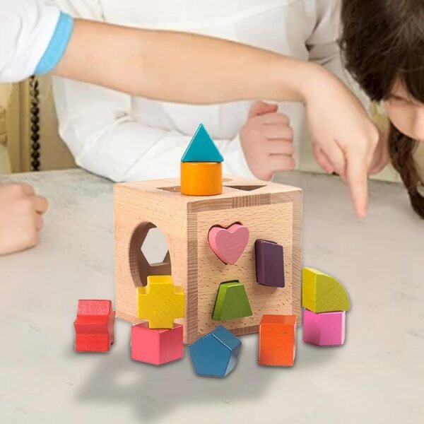 Toy Shape Sorter Intelligence Box Shape Recognition Shape Sorting Box Girls Kids Color - Image 2