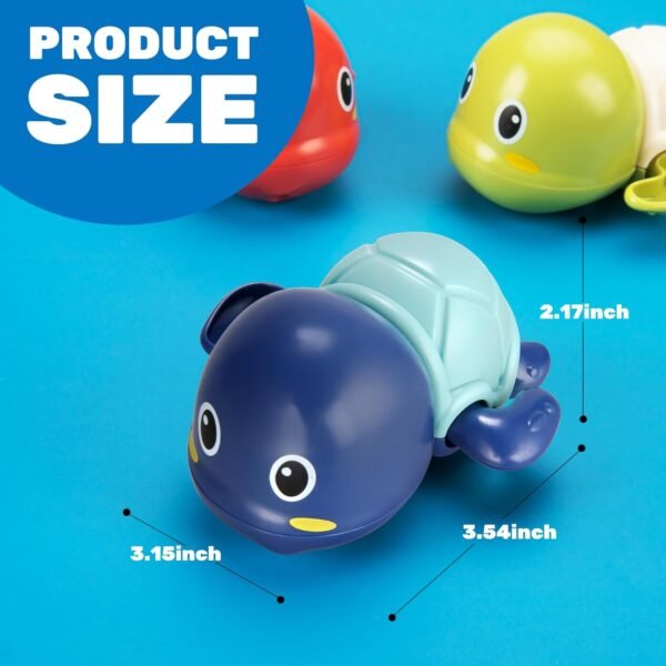 TOHIBEE Bath Toys for 1-5 Year Old Boy Girls Gifts Swim Pool Bath Toys for Toddler 1-3 Bathtub Toys for Baby Boy Birthday Gifts for 1-4 Year Old Boys Girls, 3pcs Set - Image 2