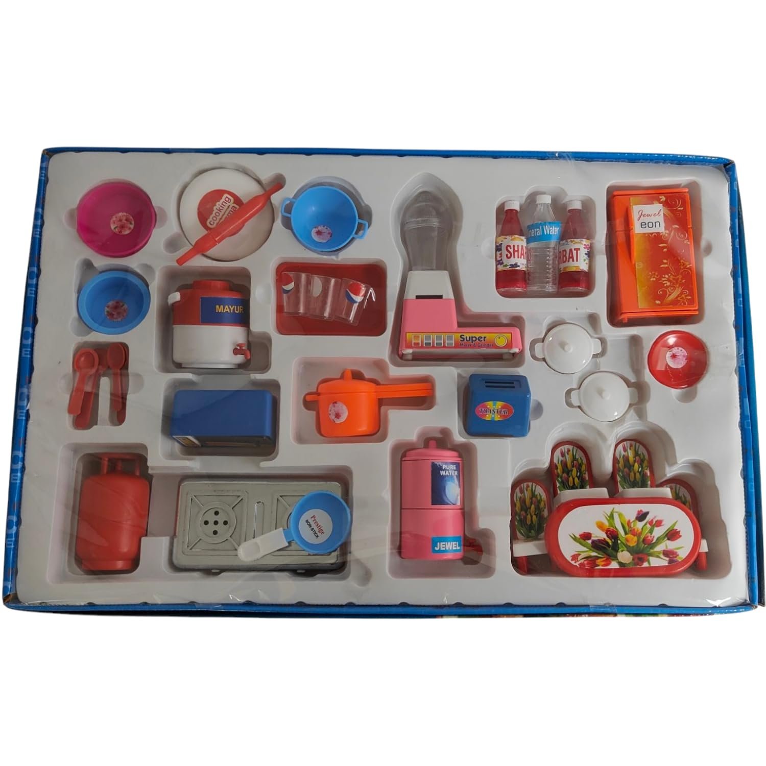 Kids Super Kitchen Play Set with Miniature Appliances and Accessories, Pretend Play Cooking Toys Set for Children Ages 3-5 Years