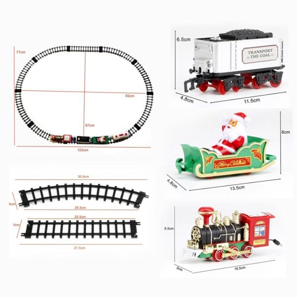 Toy Railway Track Kid Toy with Lights and Sounds for New Year Girls Boys - Image 3