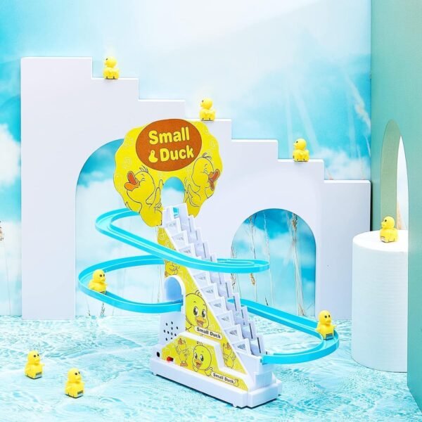 Interactive Baby and Kids Toy Automatic Climbing Duck Slide Animal Figure Set with Flashing LED Lights, Cheerful Music and Smooth Tracks for Toddlers and Children Aged 1+ ( 3 Duck Included ) - Image 4