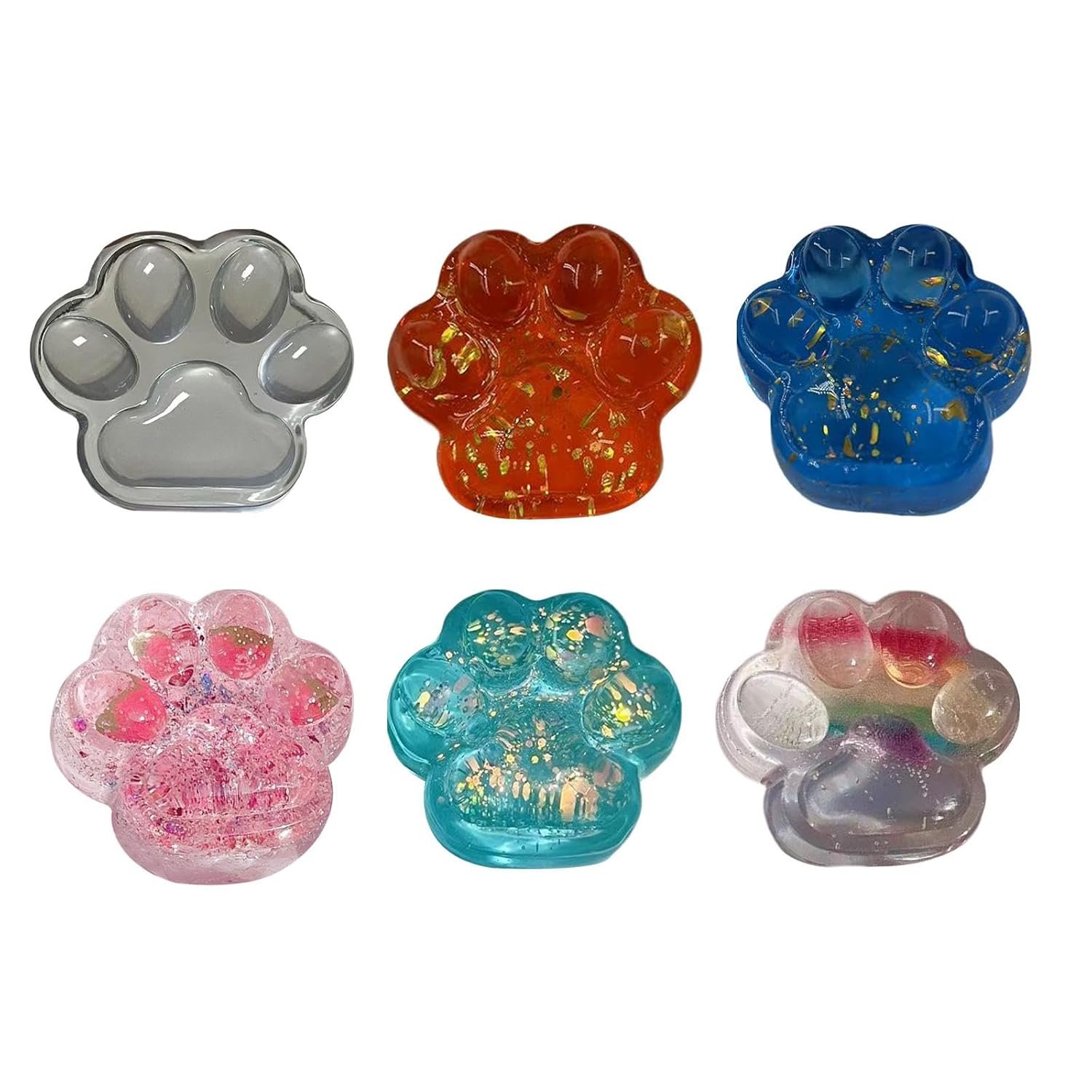 Cat Paw Sensory Toy Party Favors Pocket for Kids Adults Soft Rubber Hand Toy Pink