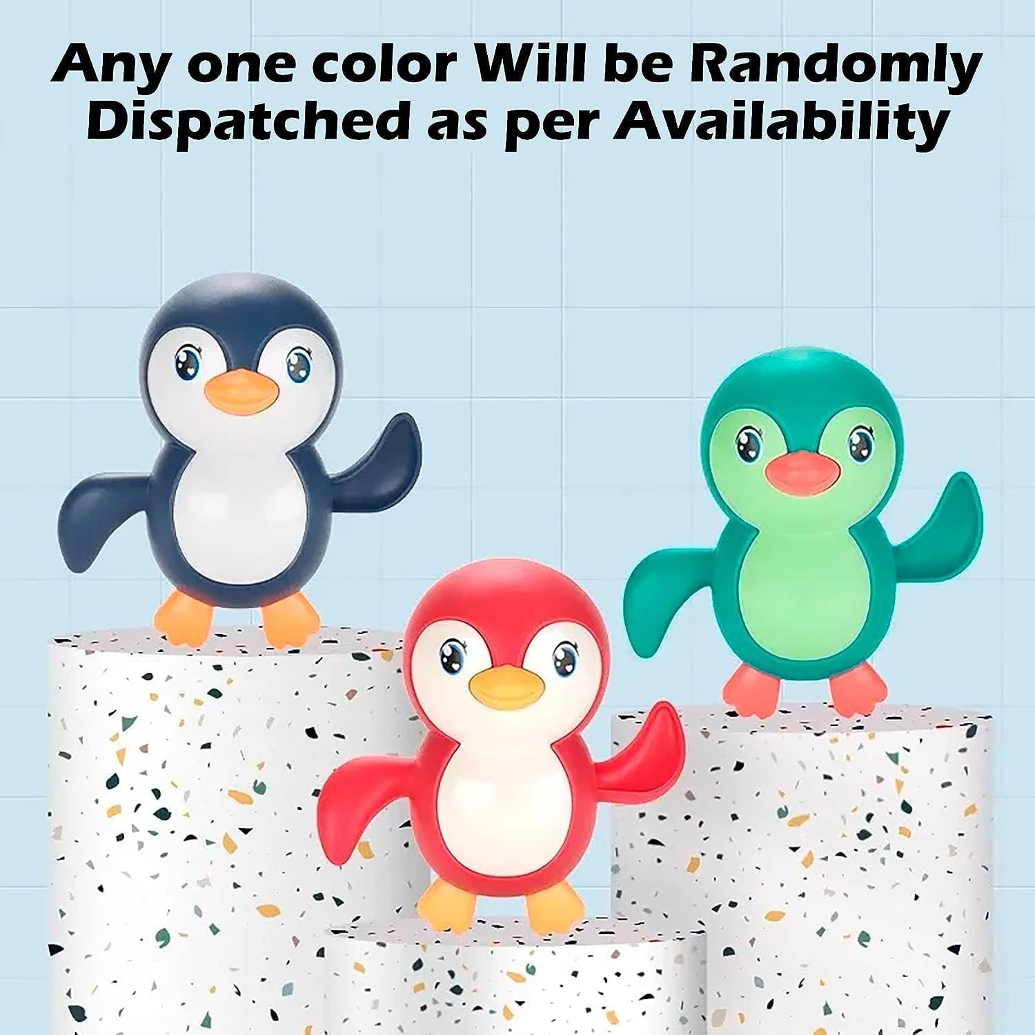 Buy HighPlastic Floating Penguin Bathtub Toy for Kids, Cute Bathing Toys for Toddlers, Water Toys, Floating Pool Toys, Baby Swimming Floating Playing Toys, Multicolor, Age 0-3 Years (Pack of 1) - Image 3