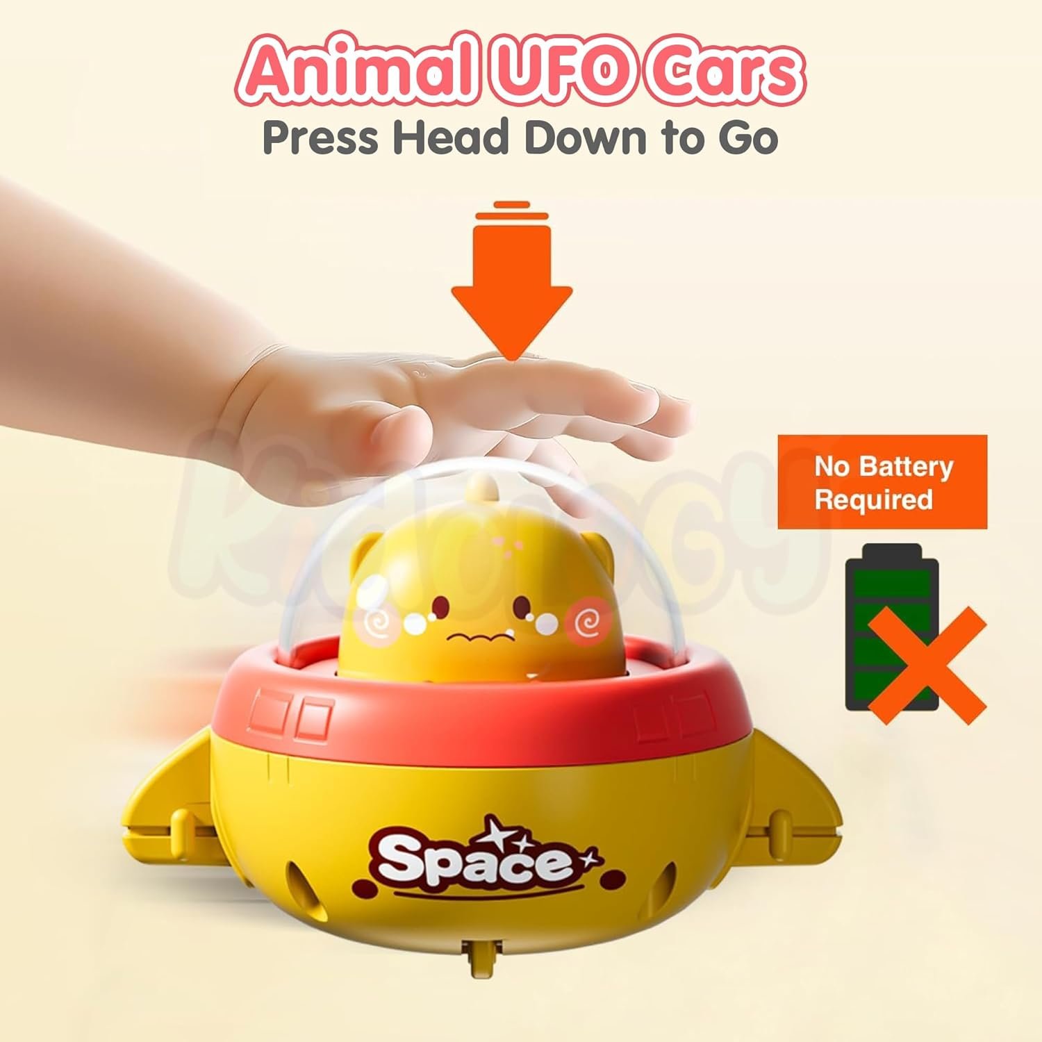 Kidology 4 Pcs Press & Go Friction-Powered Space Cars for Toddlers – Mini Racing Car, Push & Go Vehicle for Early Learning, Motor Skill Development, Fun Toy for Babies & Kids - Random Color - Image 3