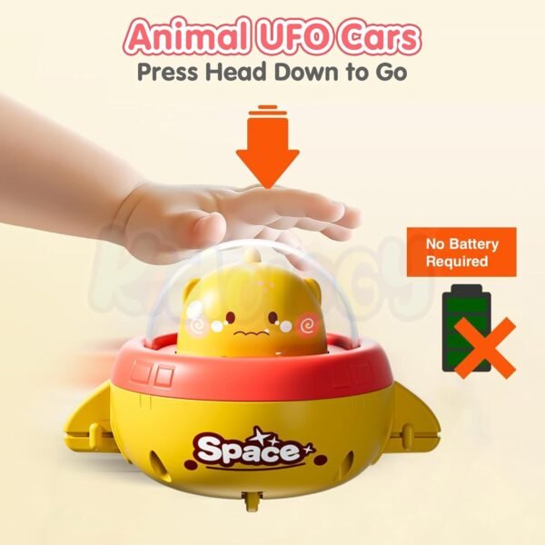 Kidology 1Pcs Press & Go Friction-Powered Space Cars for Babies 0-3 Years – Mini Racing Car, Push & Go Vehicle for Early Learning, Motor Skill Development, Fun Toy for Toddlers & Kids - Random Color - Image 3