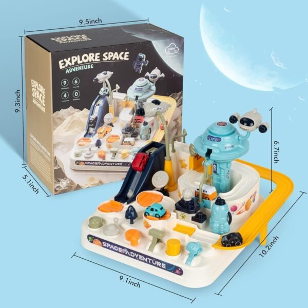 Exegi Enterprise Kids Race Track Toys for Boy Car Adventure Toy for 3 Year Old Boys, Space Magnet Toy Thinking Fine Motor Skills Toys for 3 Year Old Toys 3 4 5 6 7 Years Old Boys Girls PACKOF 2 - Image 3