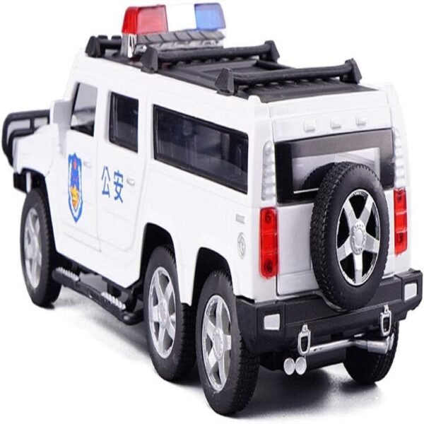 1:32 Hummer Police Toy Car Metal Pull Back Diecast Car with Openable Door and Sound Light, Gifts Toys for Kids? White ? - Image 3