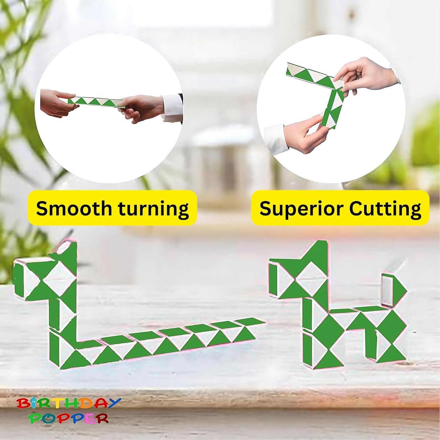 Birthday Popper Large Snake Puzzle - Set of 10 | Ideal for Birthday Return Gifts | Fun & Educational Twist Puzzle Toys,for All Ages - Image 4