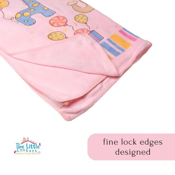 THE LITTLE LOOKERS® Towel for Newborn/Baby/Kids| Super Soft Baby Bath Towel Set for Infants/Bathing Accessories | (0-2 Years) (Pink & Lemon, Pack of 2 (48 x 84cm)) - Image 5