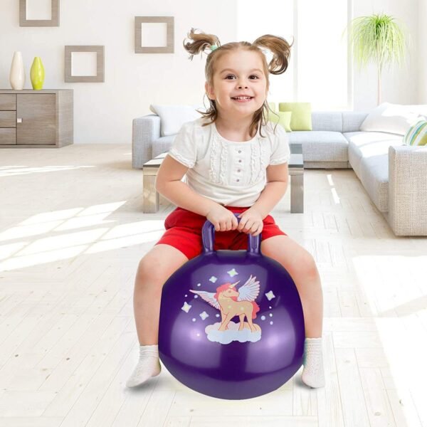 AZOD Space Hopper Ball with Air Pump for Age 5 to 7 Years and Up, Hop Ball, Kangaroo Bouncer, Hoppity Hop, Jumping Ball, Sit and Bounce - Image 3