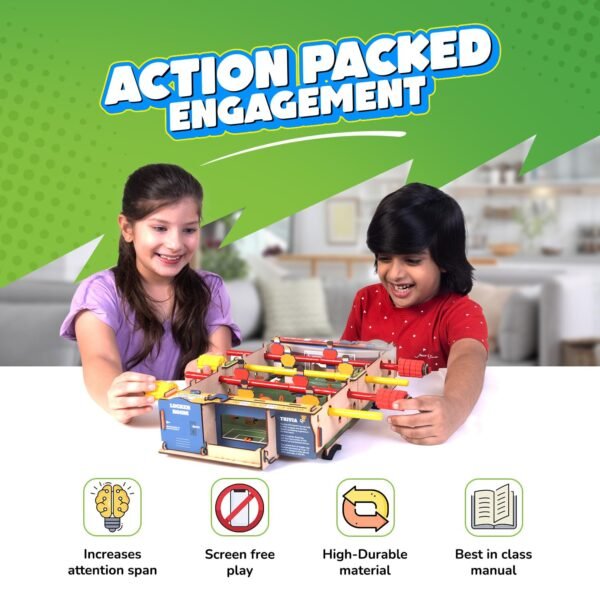 Smartivity DIY Foosball Table for Kids Ages 6-7-8-9-10-11-12 Years I Indoor Scoccer Game | Birthday Gifts for Boys & Girls | STEM Science Toy for Kids Age 6-12 Years Old - Image 3