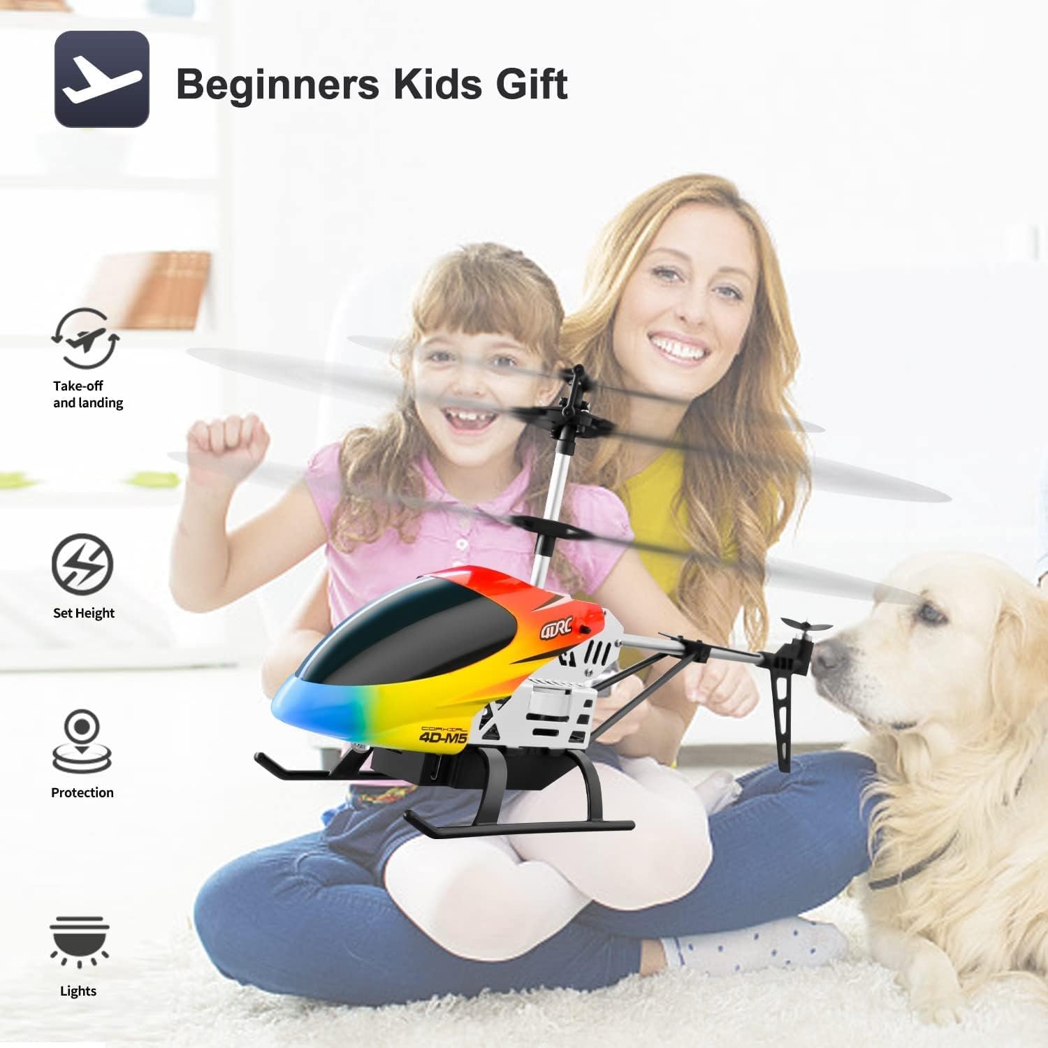 Jack Royal Remote Control Helicopter for Kids Altitude Hold 2.4GHz RC Helicopters with Gyro for Beginner Toys Indoor Flying with 3.5 Channel LED Light Multi Color - Image 2
