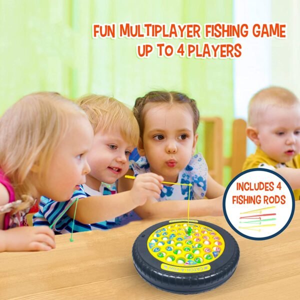 KIPA GAMING KIPA Rechargeable Fish Catching Game Set - 45 Vibrant Fish and 2 Catching Sticks - Interactive and Educational Toy for Kids Age 3+ - Image 3