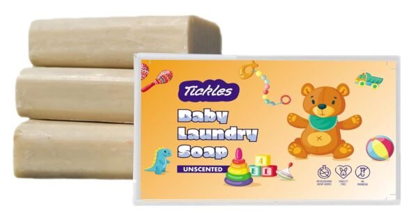 Tickles (Pack 3) Handmade Organic Washing Soap For Baby Clothes, Accessories Mainly for Sensitive Skin 100% Chemical Free Natural Laundry Soap Citronella Lavender & Unscented (360 gms) - Image 3