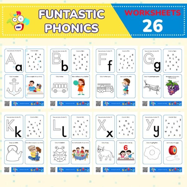 Activity Worksheet for Kids 3 to 4 Years | Covers Phonics, Colors, Numbers, Shapes & More with Early Learning Sheet |Engaging Curriculum Based UKG worksheets - Image 4