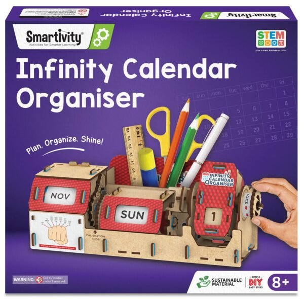 Smartivity DIY Infinity Calendar & Stationary Organizer for Kids Age 8-9-10-11-12-13-14 Years | Birthday/New Year Gift for Girls & Boys | Science Toys for Kids 8-14 YearsI STEM Toy