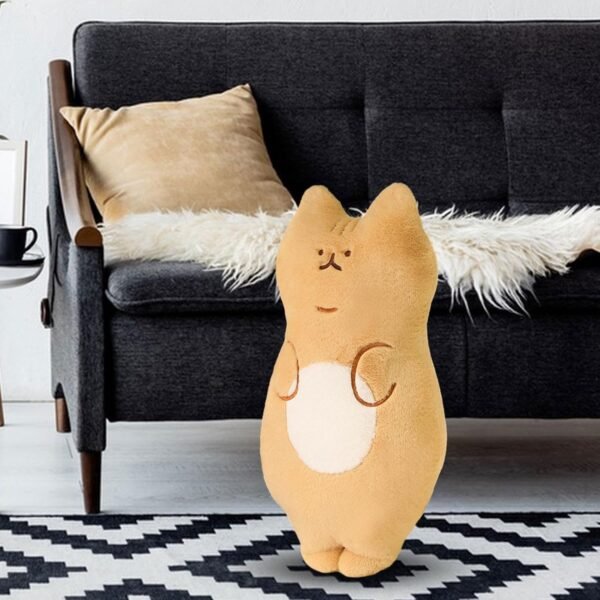 bnf® Cat Plush Toy Standing Adorable Plush Stuffed Cat Toy for Boys Children Kids Yellow - Image 2
