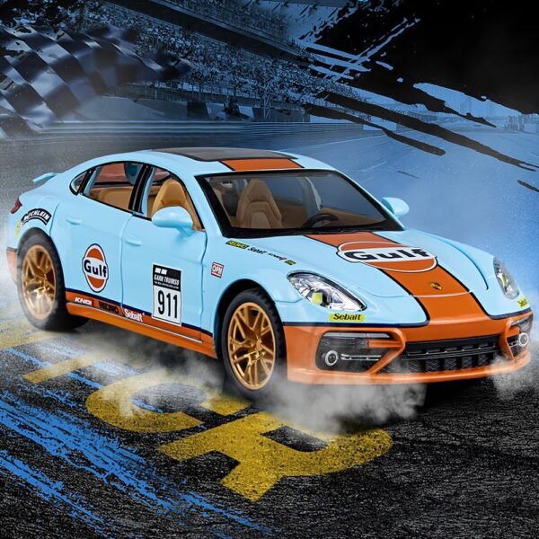 Compatible for 1:24 Porsche Panamera Toy Car Model, Diecast Collectible Pull Back Model Car with Sound and Light, Toy Gift Vehicles for Adults Kids Boys Girls?Blue?