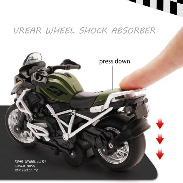 WORSHIPER Motorcycle Toy - Pull Back Motorcycle Toys, Tiny Gift with Music Lighting, Latte Motorcycles Toy for Kids Boys Age 3-8 Year Old 【Random Colour】 - Image 5