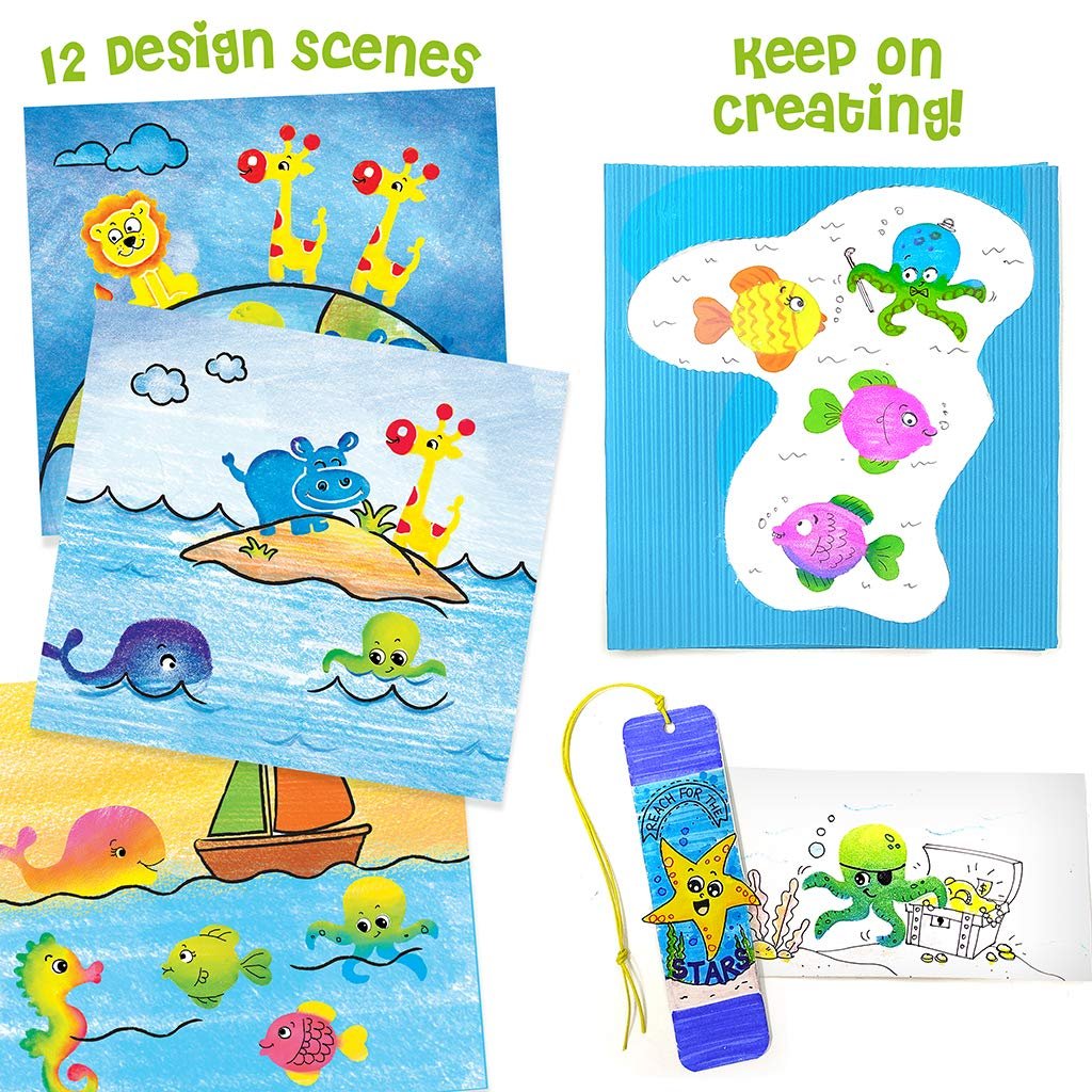 Imagimake Stamp Art - Animal Kingdom - DIY Kids Colouring Book Set - for Boys and Girls 3 Years+, Multicolor - Image 6
