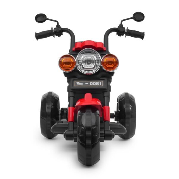 6V Electric Kids Bike Rechargeable 6.5 Ah Battery Inbuilt Imported Motor Drive Music Player LED Light & Foot Accelerator for Ages 1-6 Years (Goldving Electric Bike, Red & Black) - Image 4
