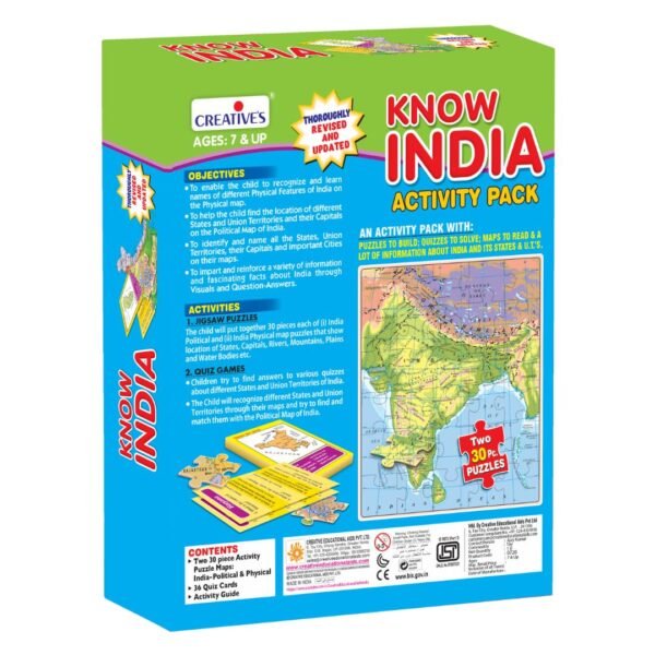 Creative’s Know India | Map Puzzles| Learning & Educational | Jigsaw Puzzles | Learning Games for Kids | Educational Puzzle Games | Geography Puzzles for Ages 7 & up - Image 4