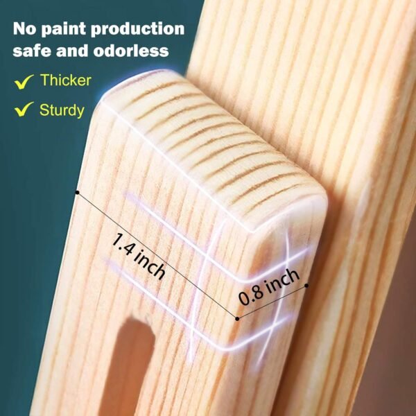 Kids Art Easel,Whiteboard and Chalkboard Easel for Kids, 0.8 Inch Thick Wood Frame and Adjustable Height, All Accessories Include - Image 4
