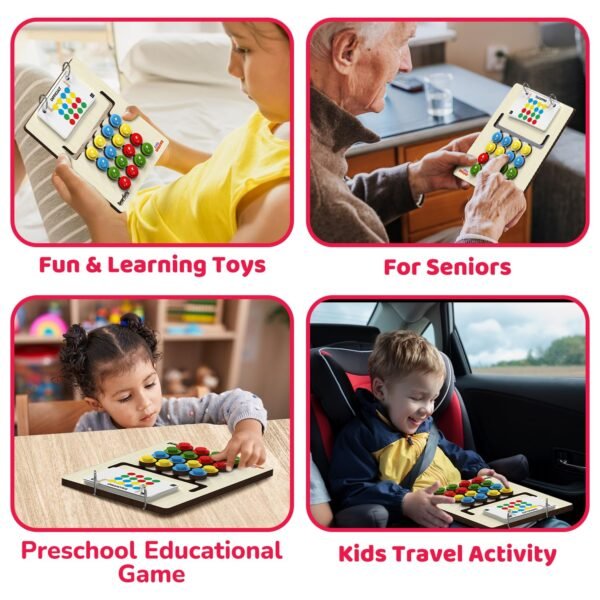 Smartivity Kids Montessori Slide Puzzle Game IColor & Pattern Matching Learning Toys for Kids 4-8 Years I Birthday Gift for Unisex I Preschool Educational Activity Toy for 4,5,6,7,8 I Travel Friendly - Image 6