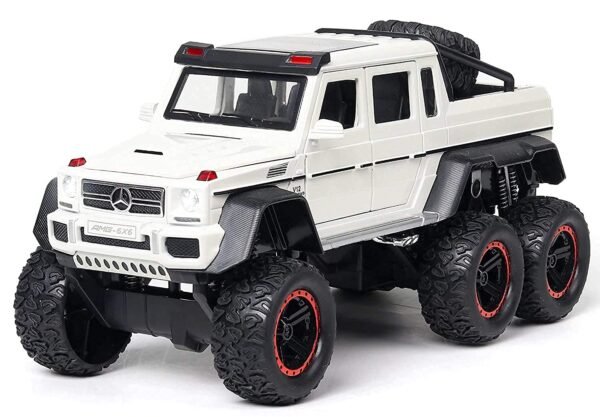 1:22 Big Marcedes AMG G63 6X6 Toy Car Metal Pull Back Diecast Car with Openable Door and Sound Light, Gifts Toys for Kids? White-Color ?