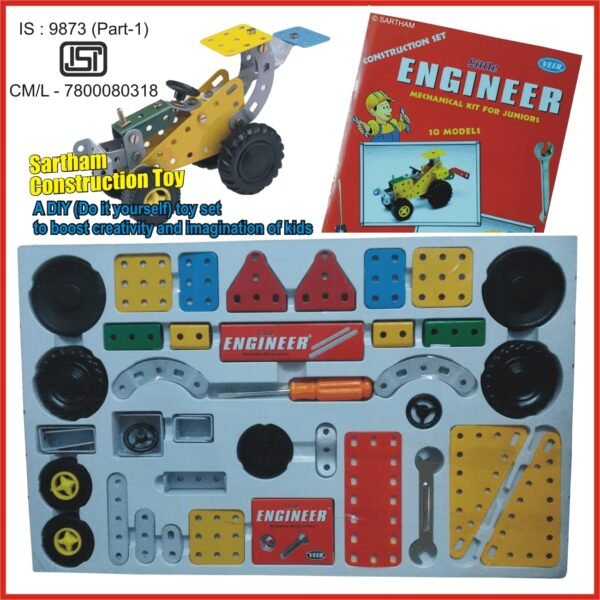 SARTHAM Construction Set, Age 8+ | Mechanical and Engineering Toy Set for Kids | DIY Educational Puzzle Kit for Kids | 105+ Pieces and 10 Models | Multicolor - Image 4