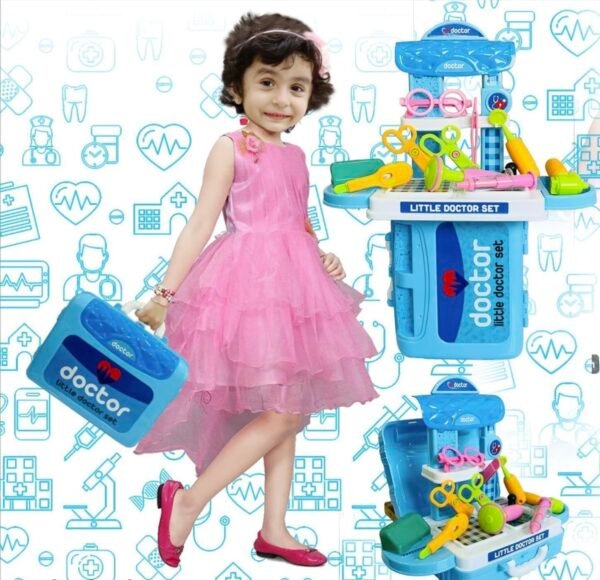 3 in 1 Doctor Kit Toy for Kids, Doctor Medical Backpack Pretend Play Set, Gift for Boys Girls 3-8 Years Old Kids - Image 6
