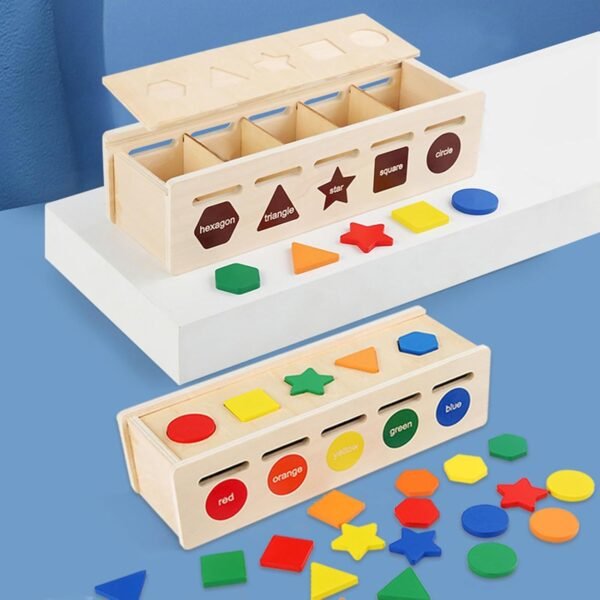 bnf® Wooden Shape Color Sorting Toy Activity Toy for Children 4 5 6 Year Old Kids - Image 2