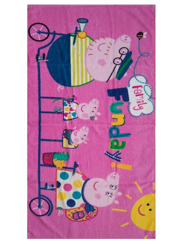 Athom Living Living Peppa Pig Funday Kids Bath Towel 350 GSM 60x120 cm, Pink, Standard, (PEP-06-7-721) - Image 4