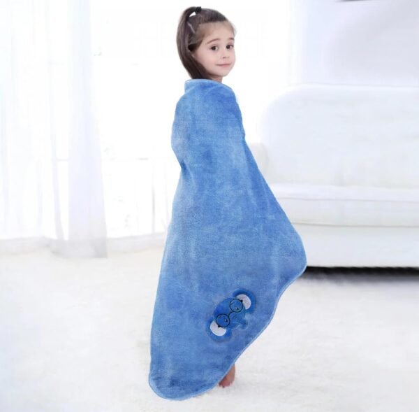UrbanLeaf Premium Microfiber Kids Bath Towels Quick Drying Towels for Unisex Kids Cartoon Print Baby Towel for Boys and Girls (Pack of 1, Blue) - Image 3