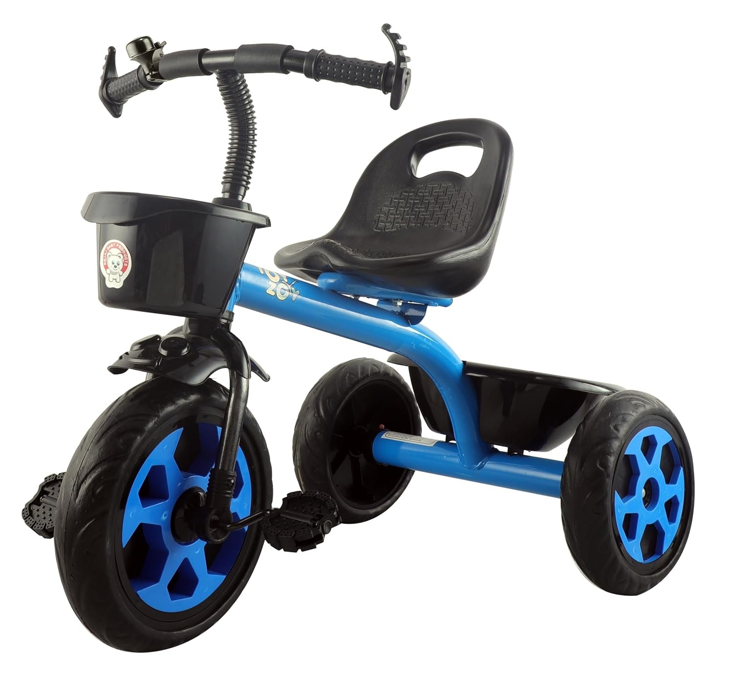Pluto Lite Tricycle for Kids | Cycle for Kids 1-4 Years | Baby Cycle | Bicycle for Kids with Storage Basket, Cushion Seat and Seat Belt TZ-547 (Blue)