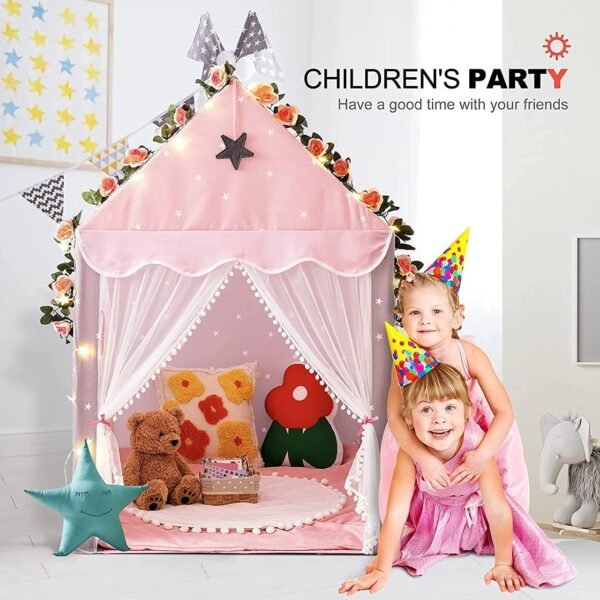 Colorfull and Extremely Light Weight Indoor and Outdoor Kids Play Tent House for 3-8 Years Old Kids Girls and Boys (Star 0123) - Image 2