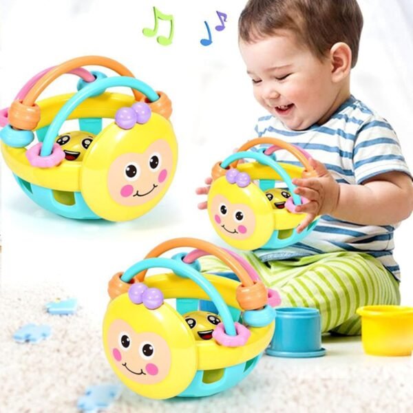 BNF Baby Rattles Toys Early Education Montessori Toys for Kid 0~12 Month Yellow | Baby | Toys for Baby | Rattles - Image 2