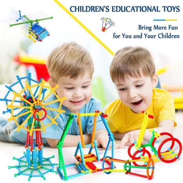 MKY® Smart Stick Building Blocks Toys - Smart Stick with Different Shapes Block Game for 3-8 Years Old Kids Boys & Girls,Multi Color,200 Piece,Multicolor (Kids Building Block Toy) - Image 5