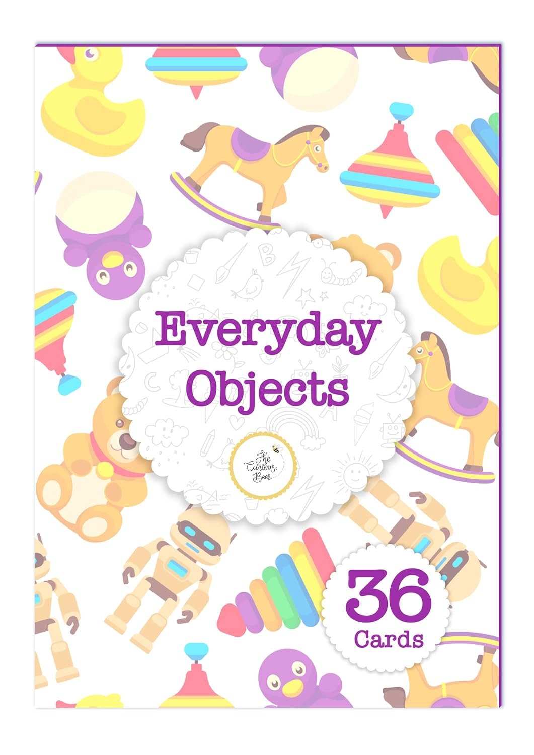 Everyday Objects Flash Cards | 36 Laminated Cards for Kids | Learn Objects in English & Hindi | Age Group: 1-4 Years | Ideal for Early Learning at Home & Pre School