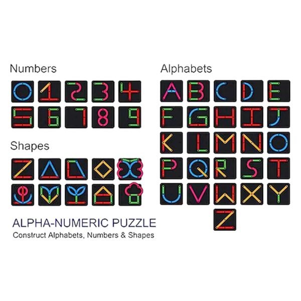 Alpha Numeric Puzzle - Alphabet & Number Construction Toys for Kids | Montessori Learning Puzzles | Educational Building Blocks for 3-5 Year Old Boys & Girls | Activity Toy for Toddlers - Image 5
