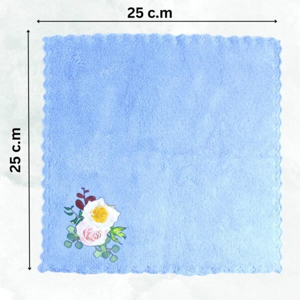 Face Towel/Handkerchief/Rumal Microfiber Small Size -Pack of 12 Pieces - Soft and Super Absorbent Face Towels for Women\'s, Kids and Newborn Babies - 25x25 CM - 1 Dozen - Image 2