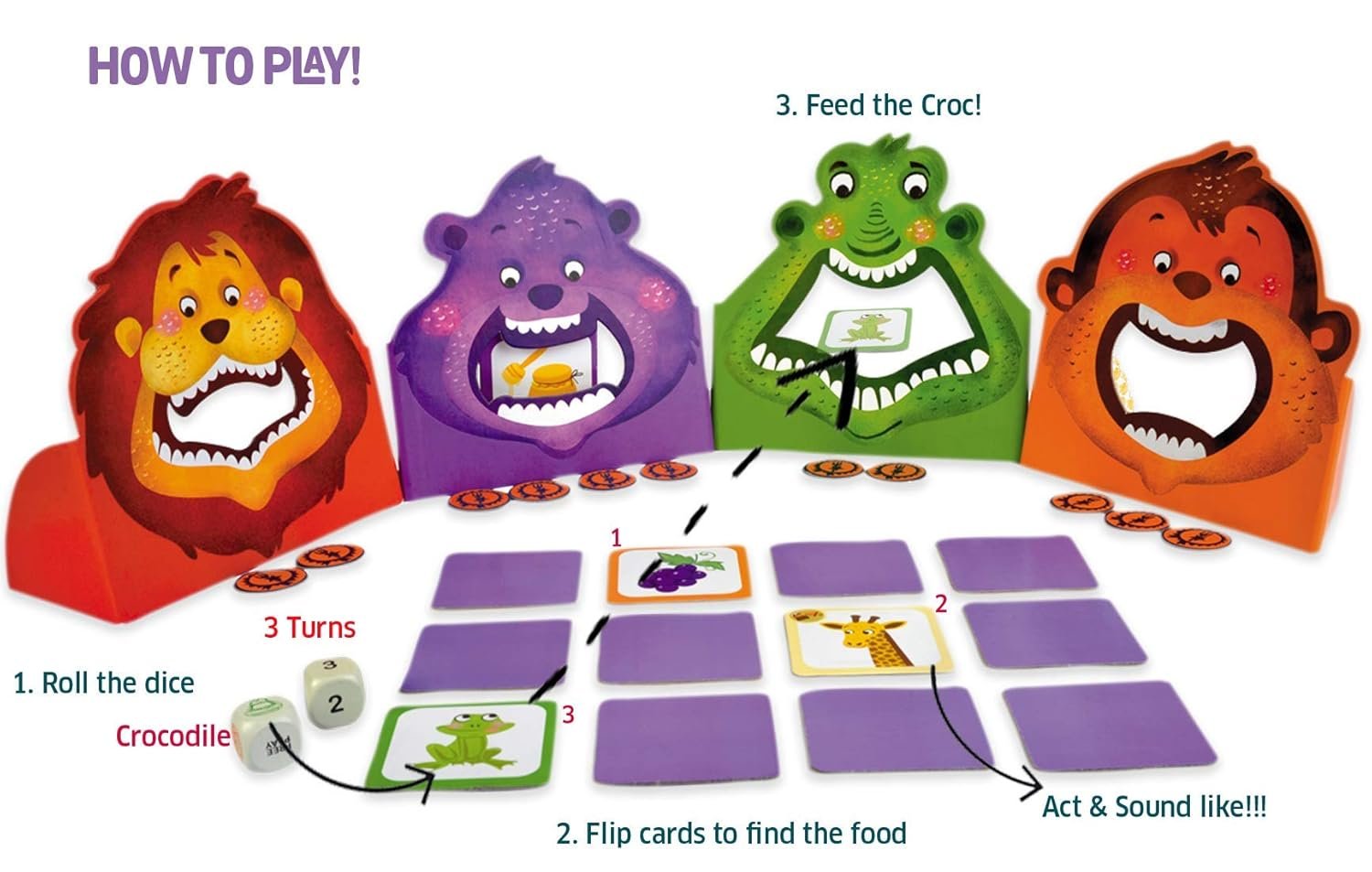 Chalk And Chuckles Hungry Four, Memory Game, Age 3-7 Years Old, Preschool Educational Activity Kit for Kids- Girls and Boys (Multi-Color) - Image 4