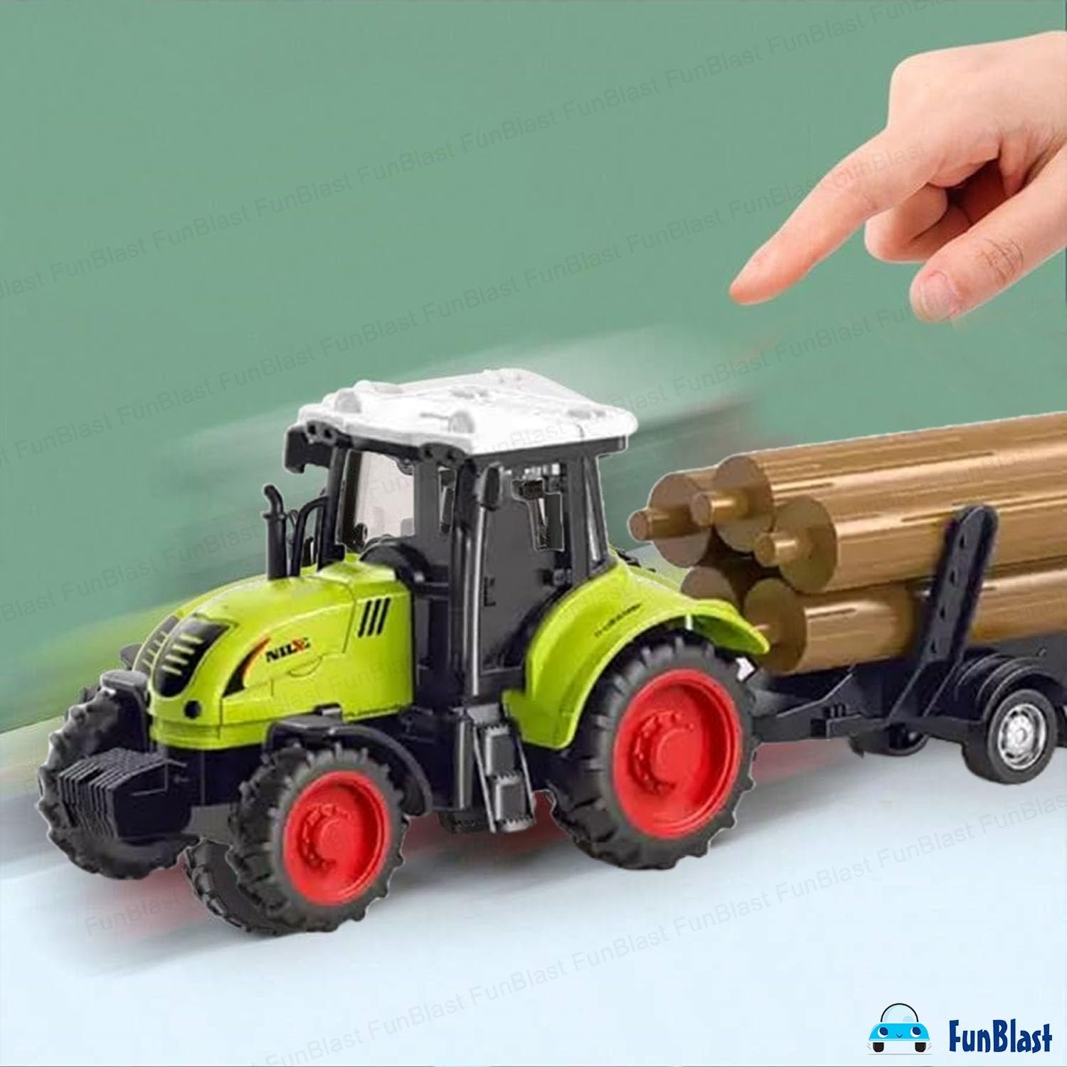 FunBlast DIY Farm Truck Toy for Boys; Construction Vehicle Toys for Kids - Friction Powered Toy Trucks for Boys;Girls & Toddlers - Multicolor - Image 4