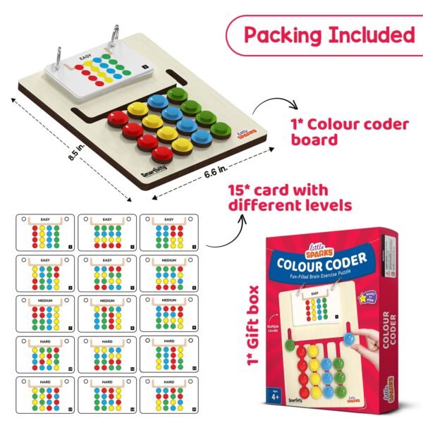 Smartivity Kids Montessori Slide Puzzle Game IColor & Pattern Matching Learning Toys for Kids 4-8 Years I Birthday Gift for Unisex I Preschool Educational Activity Toy for 4,5,6,7,8 I Travel Friendly - Image 2