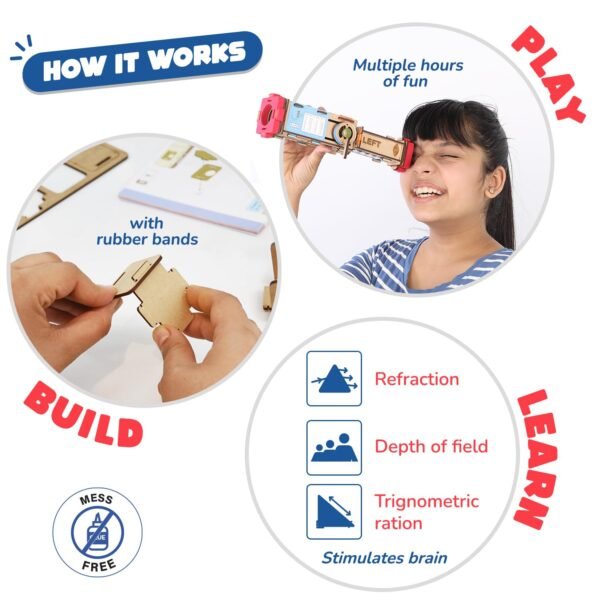 Smartivity Telescope Toy for Kids Age 8-9-10-11-12-13-14 Years Old | Measure Height & Distance | Birthday Gift for Boys & Girls | DIY Science Toys for Kids 8-14 Year| STEM Kit - Image 4