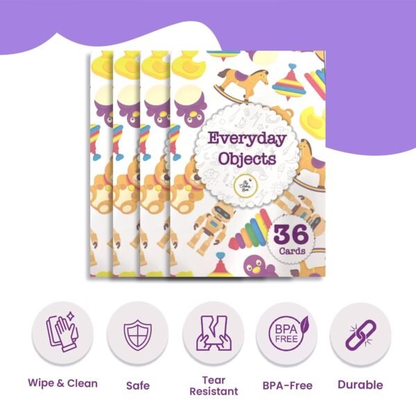 Everyday Objects Flash Cards | 36 Laminated Cards for Kids | Learn Objects in English & Hindi | Age Group: 1-4 Years | Ideal for Early Learning at Home & Pre School - Image 6