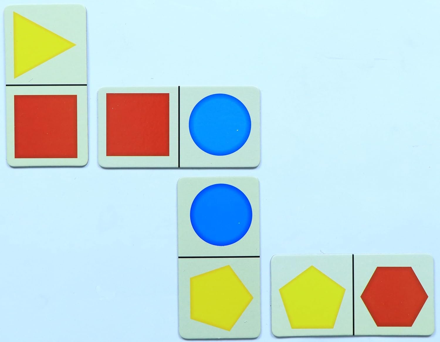 Creative\'s Dominoes Shapes & Colours | Skills of Matching Shapes & Colour Recognition | Memory Cards Game for Kids | Pre-School Learning & Educational Game | Ages 3 & Up - Image 5