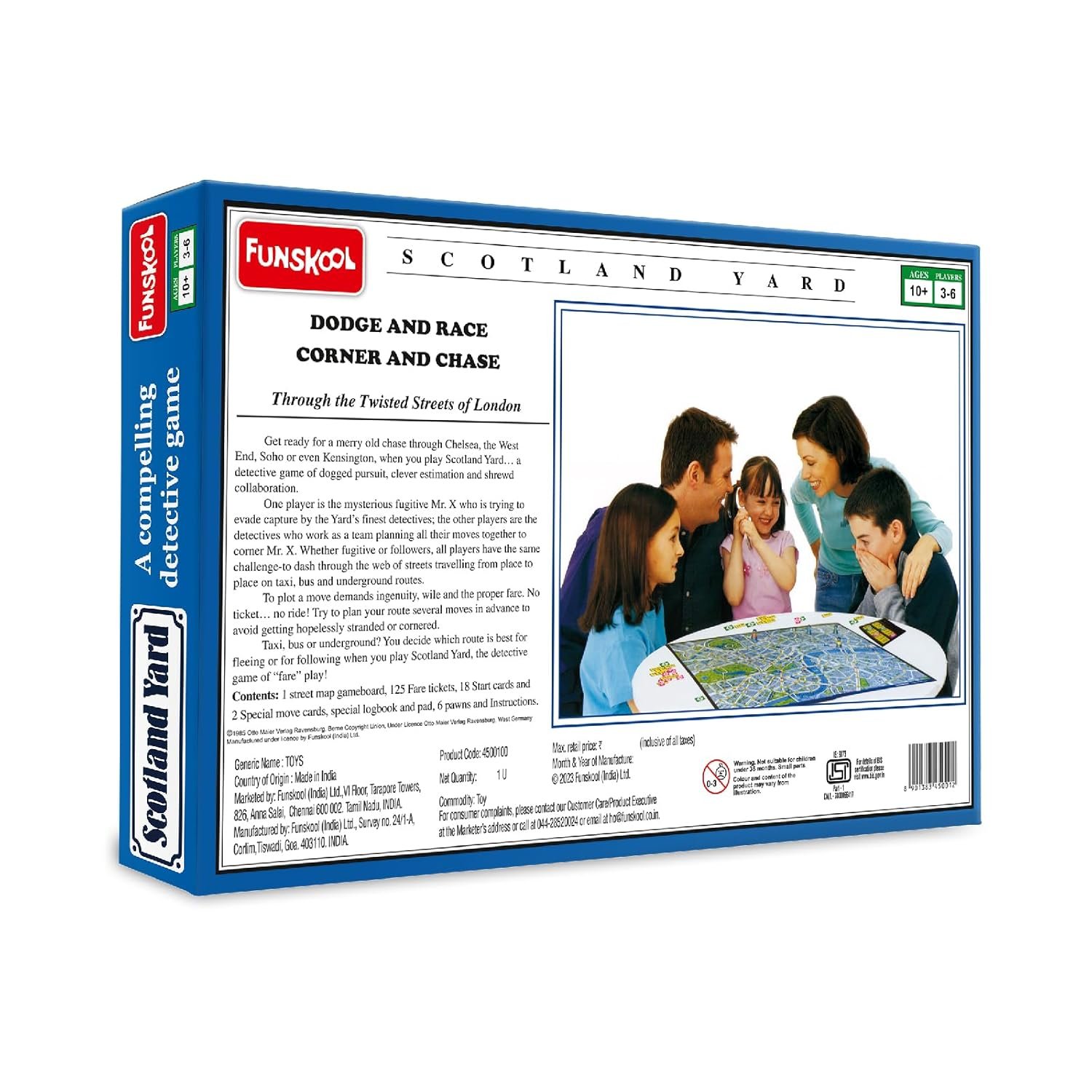 Funskool Scotland Yard, A Compelling Detective Game, Strategy Game, Board Game for kids, Adults, Educational, 3 to 6 Players, Family Fun, Activity Toy for Childrens, Gift Set for Kid, Ages 7+ Years - Image 3